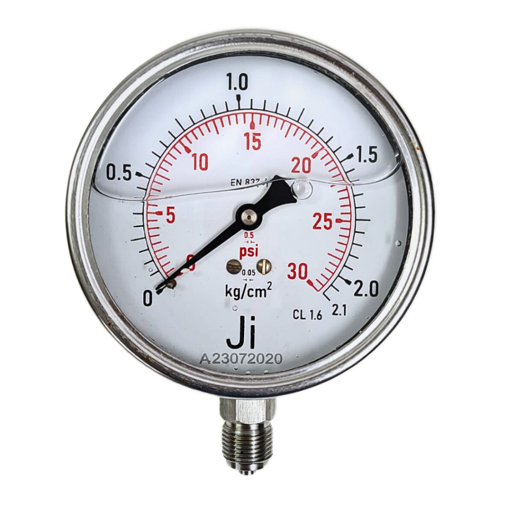 Economical Pressure Gauge Glycerin Filled 4 100 Mm Dial Range 0 To