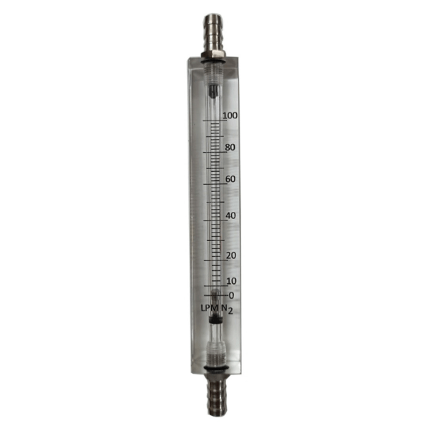 Acrylic Tube Rotameter for Hydrogen (H2), Range 0 to 10 LPM, Connection ...