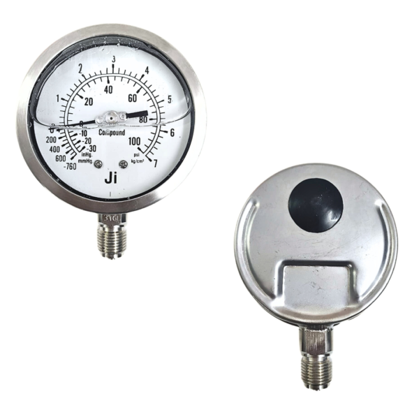 Industrial Compound Gauge Glycerin Filled | Japsin Instrumentation