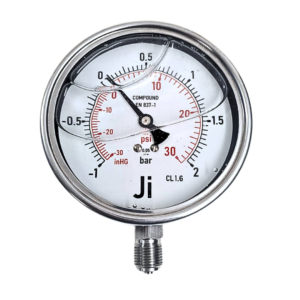 Economical Glycerin Filled Compound Gauge - JI-EPG-1070 | Japsin Instrumentation